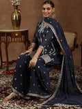 Libas Women'S Georgette Kurta Set (49253_Grey_L)