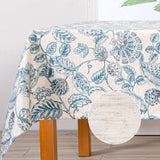 MYSKY HOME 60x120 Rectangle Tablecloth Linen Farmhouse Tablecloth Waterproof Decorative Fabric Table Cloth for Indoor&Outdoor, S