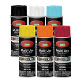 Color Care Spray Paint, 12 oz, 6-Pack (High Visibility Mix: Orange, Yellow, Gloss White, Gloss Black, Ruby Red, Light Blue) - Al