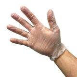 KingSeal SMALL Vinyl General Purpose Gloves, Powder-Free, Latex-Free, 4 mil Thickness, Clear - 10 Boxes of 100 Gloves by Weight