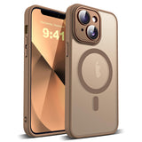 YEMORAN Compatible with iPhone 13 Case with Built-in Camera Lens Protector Translucent Magnetic iPhone 13 Phone Case 6.1 [Compat