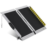 WHALEMOTOR Portable Wheelchair Ramp 2FT, Anti-Slip Aluminum Folding Portable Ramp, Wheelchair Ramps for Home, Weight Capacity Up