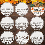 8 Pieces Fall Home Stencils for Painting on Wood 12 Large Autumn Thanksgiving Day Stencil for DIY Art Craft Home Decor Maple Lea