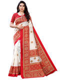 Satrani Womens Art Silk Saree (2019ST121_Red)