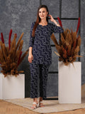 Anni Designer Women'S Rayon Blend Bandhej Printed Ethnic Co-Ord Set (Nesta Blue-Nl_S_Blue_Small),Blue,S,,,