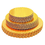 30-Pack Cake Board Rounds, Circle Cardboard Base Boards, 8, 10 and 12-Inch. Perfect for Cake Decorating, 10 of Each Size (Gold,