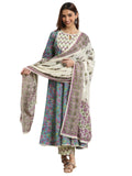 Libas Women'S Pure Cotton Kurta Set (400167O_Blue_M)