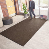 Consolidated Plastics Brush Dry Indoor/Covered Outdoor Entrance Floor Mat, Brown, 4 W x 8 L