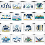 Bulyoou 16 Pcs Alaska Cosmetic Bag Souvenir Gifts Makeup Bag Travel Vacation Zipper Pouch Purse for Women Birthday Trip Gifts Pa