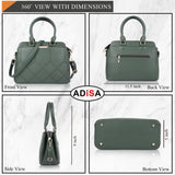 Adisa Embroidered Handbag Shoulder Bag For Women And Girls With Detachable Sling Belt (Ad4080-D.Grn),Dark Green,,B0DLT2KTLP
