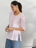 Libas Women'S Cotton Floral Straight Kurti (29284 Pink Pink L