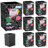 Poola Voidra 6 Pcs Composition Notebook Magnetic Pen Holder 2.7 x 4 in Classroom Marker Storage Boxes Containers Plastic Pencil