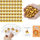 Threehoney 50 Sets Mini Lion Gifts Bulk Lion Resin Figurines with Inspirational Pocket Card Appreciation Gifts for Back to Schoo