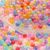 CYEENUT 8mm Acrylic Beads 600pcs AB Color Transparent Bead Spacer Bubble Beads Plastic Crafts Bead for DIY Necklaces Bracelets E