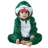 MICHLEY Infant Halloween Cosplay Costume Kids' Animal Outfit Hooded Romper Partywear 3-4T,Snake