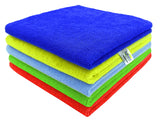 SOFTSPUN Microfiber Cleaning Cloths, 5pcs 40x40cms 340GSM Multicolour! Highly Absorbent, Lint and Streak Free, Multi Purpose Wa
