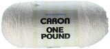 Caron Acrylic Dryable Machine Washable Yarn, 812 yd, White, 1 lb