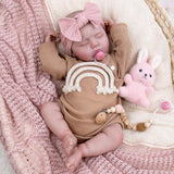 Aori Lifelike Reborn Baby Dolls Girl - Realistic Newborn Sleeping Baby with Flexible Limbs, Weighted Soft Body Reborn Doll Set w