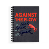 Vprint Against The Flow Spiral Wiro Unruled Blank Pages Notebook Diary Journal Drawing Book SizeA5(6X9 Inches) (Against The Flo