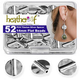 Tibetan Silver Smooth Spacer 52Pcs Flat Beads for Jewelry Making Supplies Adults Small Seed Bead for Necklace Earring Bracelet M