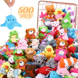 Hungdao 500 Pcs Mini Stuffed Animals Toys Bulk Mini Animal Plush Toy Assortment Set Tiny Small Animal Toys Gifts Carnival Classr