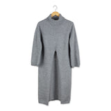 LONG COURTNEY SLIT PONCHO GRAY