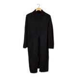 LONG COURTNEY SLIT PONCHO BLACK