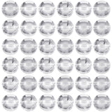 TOSCALINA 100Pcs Natural Stone Beads 6mm Crystal Quartz Round Gemstone Loose Beads with Elastic Bracelet String for Bracelets, N