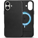 SHIELDON Leather Case for iPhone 16 Plus 6.7, Compatible with MagSafe, Genuine Leather/Magnetic Wireless Charging/Anti-Scratch/N