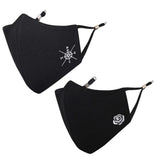 Masq By QOne 4 Layer Reusable, Washable With Ear Adjusters, AntiBacterial (Bfe>99%) Cotton Face Mask For Couples, Unisex, Men,