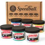 Speedball Fabric Screen Printing Ink Starter Set, 6Colors, 4Ounce for TShirt and Silkscreen Printmaking