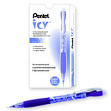 Pentel Icy Automatic Pencil, 0.7mm, Violet Barrel, Box of 12 (AL27TV), 0.7 mm