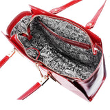 Mcklein Aldora Ladies' Tote With Tablet Pocket, Top Grain Cowhide Leather, Red (97506)