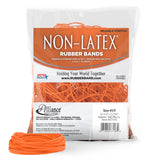 Alliance Non-Latex Rubber Bands, Size #19 (3-1/2 x 1/16), 4 oz. Bag Contains Approx. 260 Bands, Orange (37198)