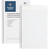 Business Source 10966 Spiral Notebook,College Rule,No Margin,6Inch x91/2Inch ,80Shts,WE