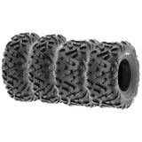 Set of 4 SunF Power.II All-Terrain Off Road ATV UTV Tires 21x7-10 Front & 22x10-10 Rear, 6 PR Tubeless A051