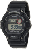 Casio Mud Resistant Stainless Steel Quartz Watch with Resin Strap, Black, 27.6 (Model: TRT110H1AVCF), standard