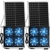 Solar Powered Fan 11.8 Greenhouse Exhaust Fan Solar 4 Fan Kit 25W Solar Panel Powered Exhaust Fan with Aluminum Bracket for Atti