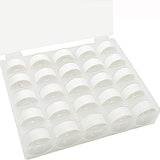 New brothread 25pcs White 60S/2 (90WT) Prewound Bobbin Thread Plastic Size A SA156 for Embroidery and Sewing Machines DIY Embroi