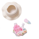 Designer Clothes for 17cm Dolls, Premium Doll Swimsuit, Cute Doll Summer Outfits Accessories with Pink Floral One-Piece Swimsuit