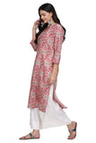 Gosriki Women'S Multicoloured Color Cambric Fancy Long Straight Ethnic Print Kurti (Shree Kur190110_Multicoloured),Multicolour,,B07V4Y4TBS