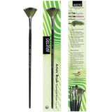 Brustro Artists Greengold Acrylic Brush Fan Series 1800 - Size - 8 | Ideal For Oil, Acrylic Painting On Paper, Canvas, Fine Art