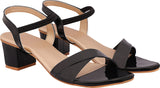 Shoetopia Women'S & Girl'S Black Pointed Toe Block Heels,Black,4,B09NC2ZD14