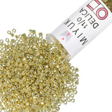 Miyuki Delica Seed Beads - Size 11/0 (1.6 mm), DB0412, Galvanized Yellow Dyed, 7.2 g, Approx. 1440 Beads, Made in Japan
