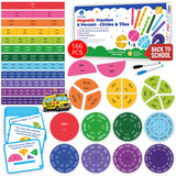 Simply Magic 178 PCS Magnetic Fraction Tiles Fraction Magnets