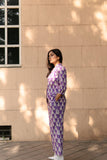 Gosriki Women'S Chanderi Cotton Short Length Printed Co-Ord Set (Cst Purple Co-Ord-Nkl-Gs_L_Purple_Large),Purple,,B0CM9JNZF6