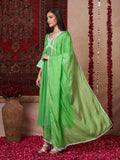 Gosriki Women'S Rayon Viscose Anarkali Embroidered Kurta With Pant & Dupatta (Niket Green-Vks02-Gs_Xl_Green_X-Large),Green,,B0DV4G6NGJ