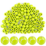 Framendino, 100 Pack 12mm Tennis Ball Beads mini Sports Charms for Jewelry Making Keychain Bracelets Decoration