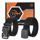 Tpm MenS Stylish Belt Combo Pack Of 2 | Heavy Duty Woven Belt | Automatic Metal Buckle Casual Belt For Men. Has374