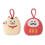 Sparkling Sponge Set Japanese Maneki Neko & Daruma (2 Pack)
